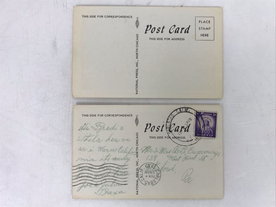 Vintage Carlsbad, CA Hotel By The Sea And State Street Carsbad Postcards [Photo 4]