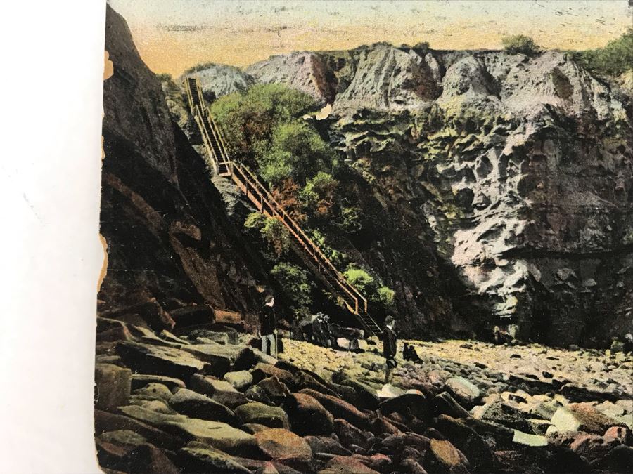 Antique Devils Slide, La Jolla, CA Postcard Postmarked 1908 [Photo 2]
