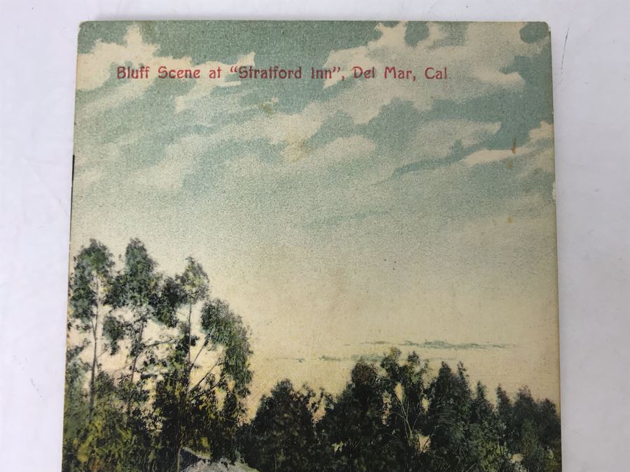 Antique Postmarked 1915 Bluff Scene At 'Stratford Inn' Del Mar, CA [Photo 4]