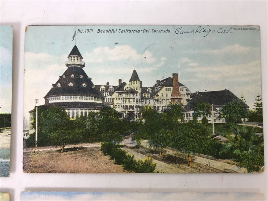 Antique And Vintage Postcards From Hotel Del Coronado, Coronado Beach, CA Postmarked 1909, 1910, 1952 [Photo 6]