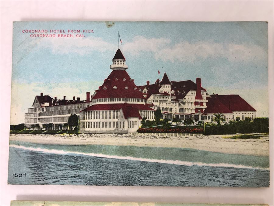 Antique And Vintage Postcards From Hotel Del Coronado, Coronado Beach, CA Postmarked 1909, 1910, 1952 [Photo 5]