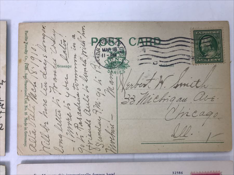 Antique And Vintage Postcards From Hotel Del Coronado, Coronado Beach, CA Postmarked 1909, 1910, 1952 [Photo 11]