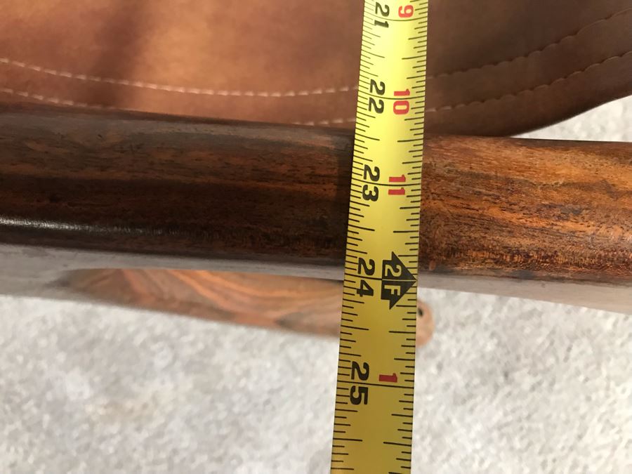 Pair Of Vintage Don S. Shoemaker Solid Rosewood 'Sloucher' Leather Seat Lounge Chairs By Senal Mexico 24W X 24D X 27H Estimate $4,000-$6,000 [Photo 12]