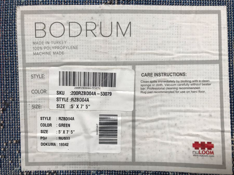 Modern Turkish Synthetic Area Rug By NuLoom Bodrum Made In Turkey 5' X 7'5' [Photo 8]