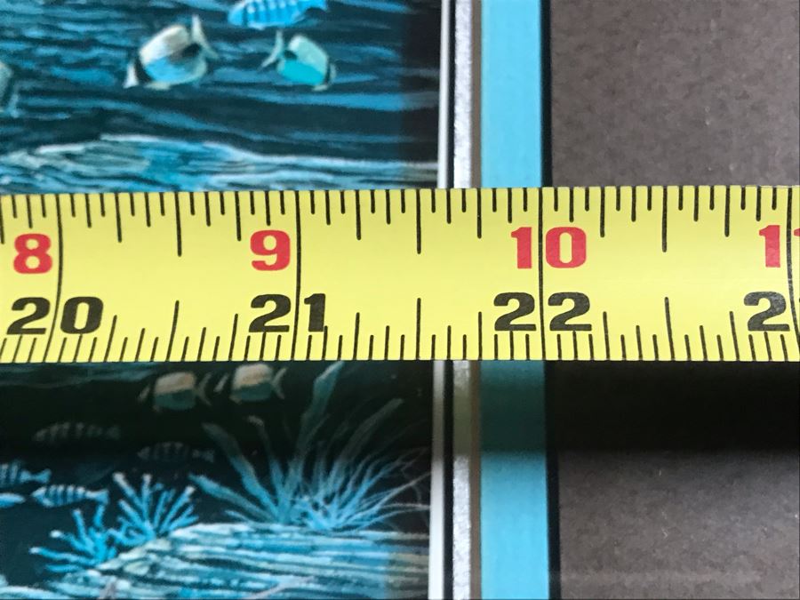 Framed Hand Signed Robert Lyn Nelson Print Of Whales And Dolphin 'Two Worlds' Style Land And Sea Maui Artist 22 X 28 [Photo 10]