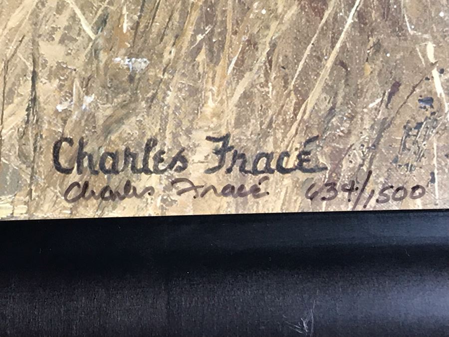 Framed Hand Signed Charles Frace Limited Edition Print 'Power of the Serengeti' Elephants Outstanding Lighting 29.5 X 20.5 [Photo 6]