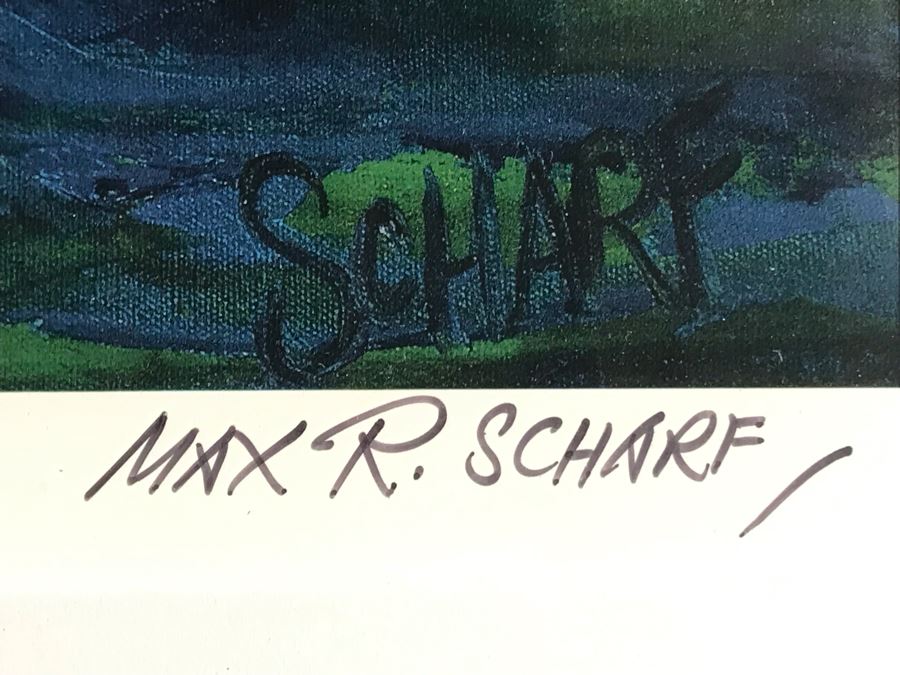 Framed Hand Signed Max R. Scharf Limited Edition Print Titled 'Creation' 22 X 15 [Photo 4]