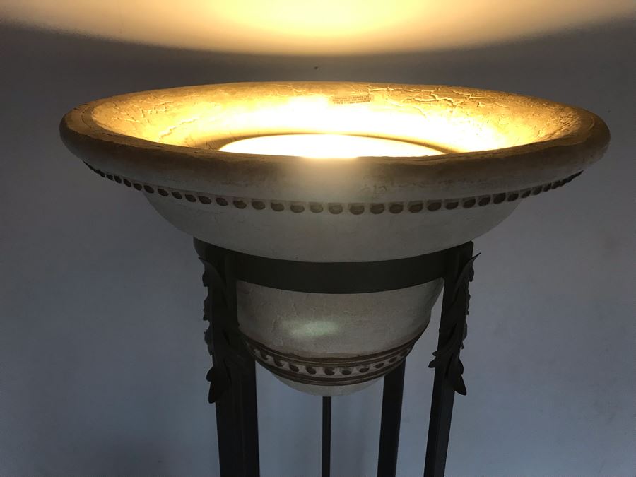 Large Freestanding Floor Lamp With Metal Base Heavy 7'H [Photo 8]