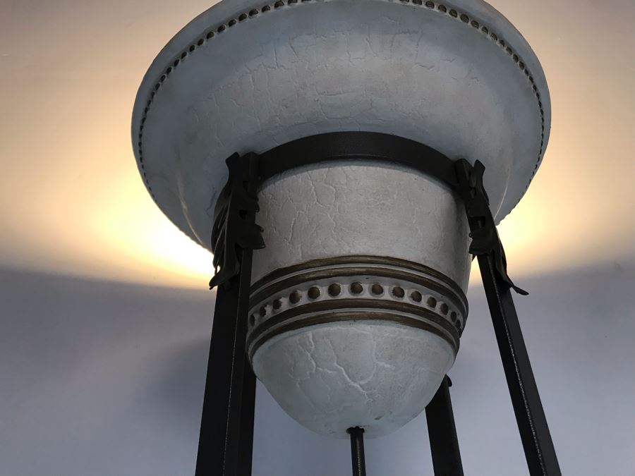 Large Freestanding Floor Lamp With Metal Base Heavy 7'H [Photo 7]