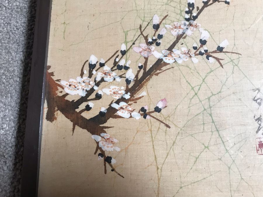 Set Of Four Signed Original Chinese Batik Paintings Each 9 X 12 [Photo 9]