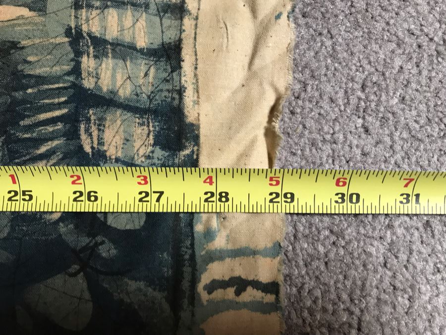 Original Signed Chinese Batik Painting On Cloth 28 X 35 [Photo 14]