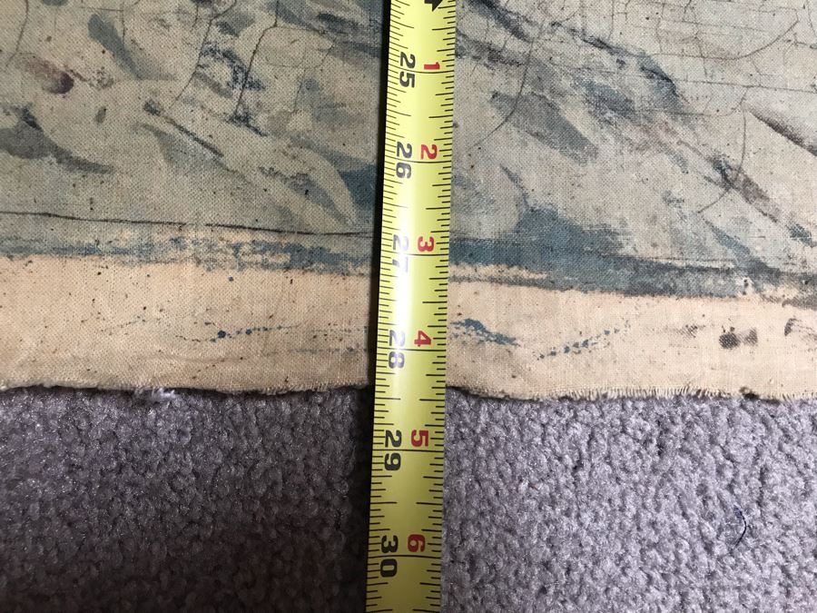 Original Signed Chinese Batik Painting On Cloth 35 X 27 [Photo 22]