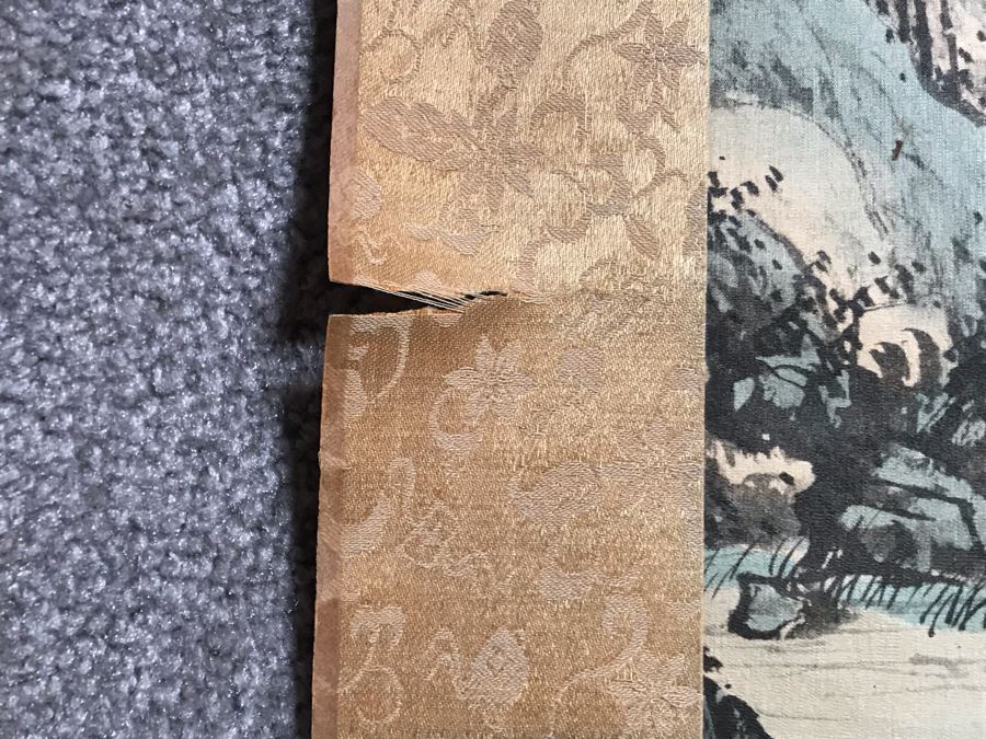 Original Signed Chinese Landscape Scroll Painting 17 X 42 [Photo 7]