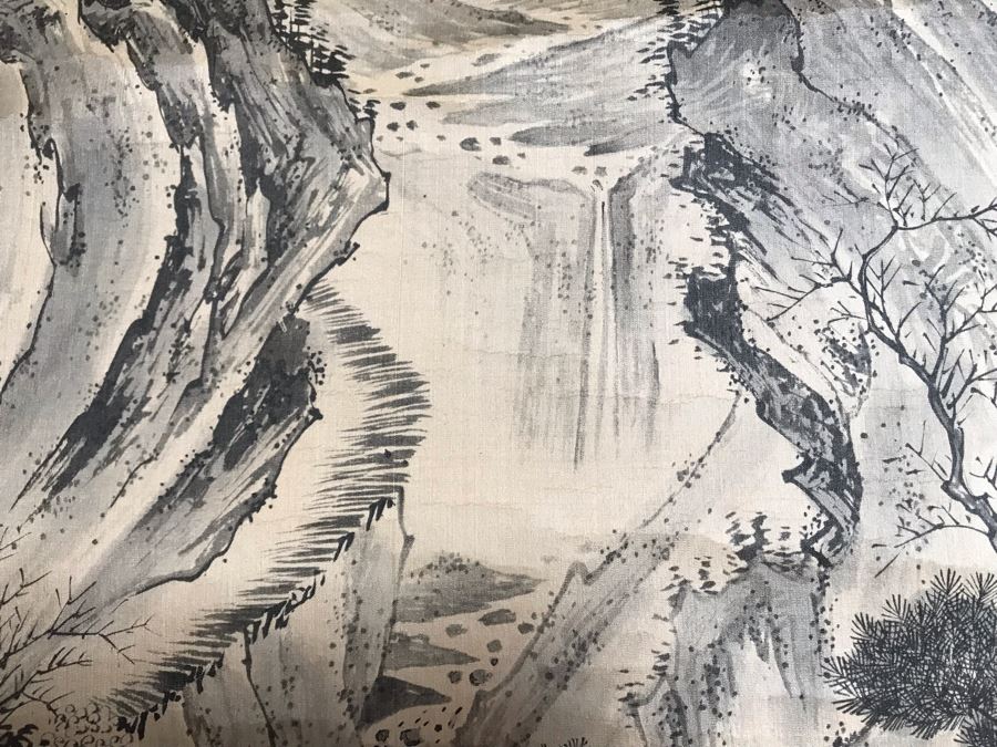 Original Signed Chinese Landscape Scroll Painting 17 X 42 [Photo 17]