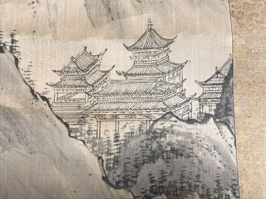 Original Signed Chinese Landscape Scroll Painting 17 X 42 [Photo 14]