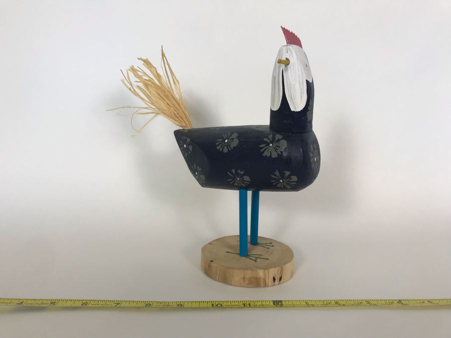 Signed Navajo Folk Art Handcarved Wood Bird Figurine By Dareen Herbert 9W X 4D X 9H [Photo 4]