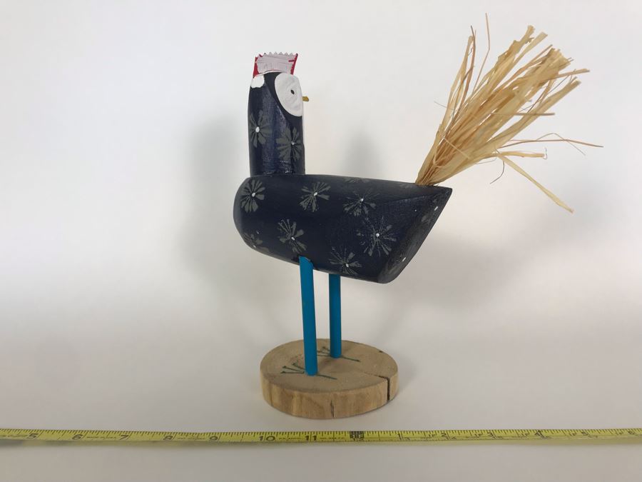 Signed Navajo Folk Art Handcarved Wood Bird Figurine By Dareen Herbert 9W X 4D X 9H [Photo 5]