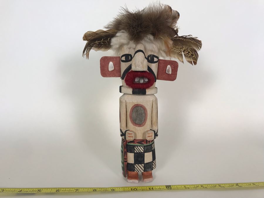 Signed Native American Kachina Doll 8W X 10H