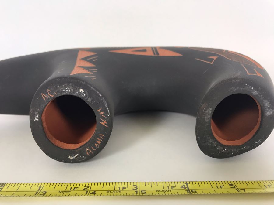 Signed Native American Acoma New Mexico Pottery Bear By A. C. 11W X 3D X 7.5H [Photo 9]