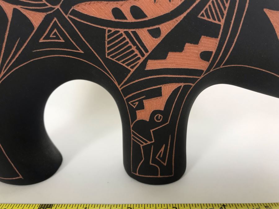 Signed Native American Acoma New Mexico Pottery Bear By A. C. 11W X 3D X 7.5H [Photo 5]