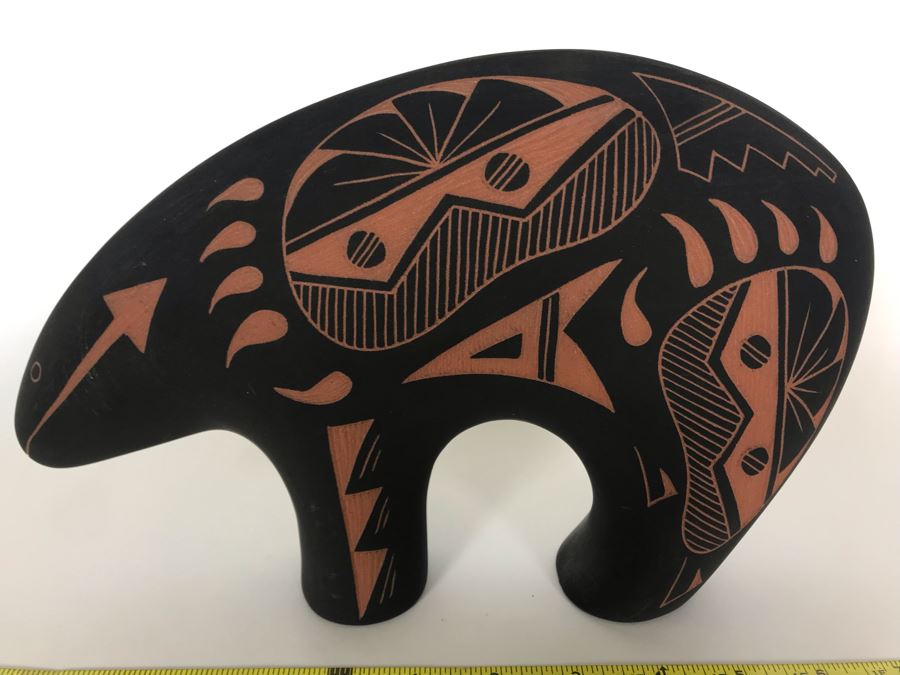 Signed Native American Acoma New Mexico Pottery Bear By A. C. 11W X 3D X 7.5H [Photo 8]