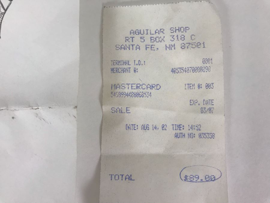 Signed Native American San Ildefonso Black-On-Black Pottery By Alfred Aguilar 4.5W X 4H [Photo 11]