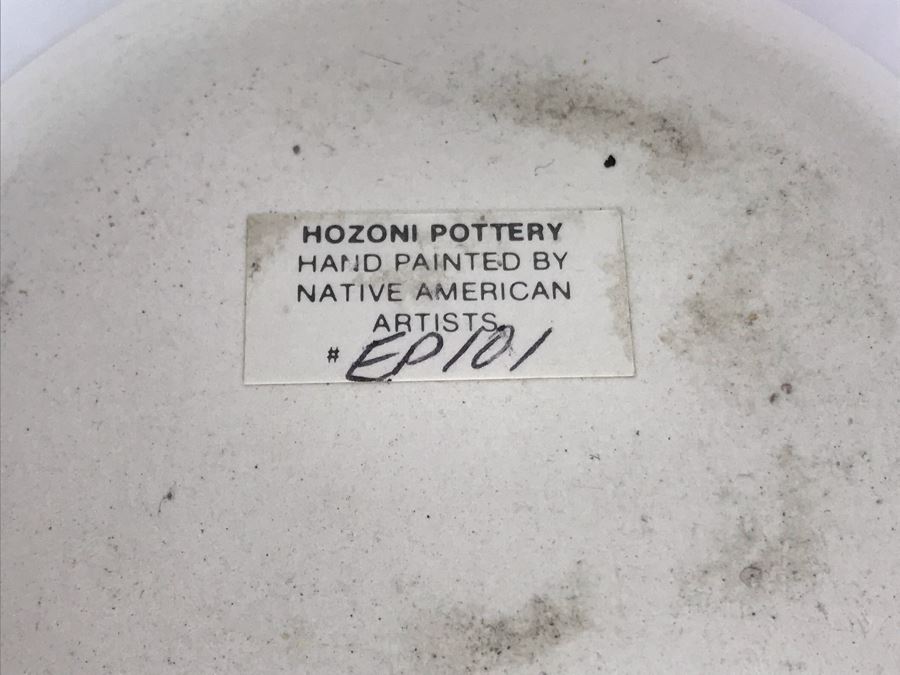 Signed Native American Hozoni Pottery Hand Painted 6W X 5H [Photo 10]