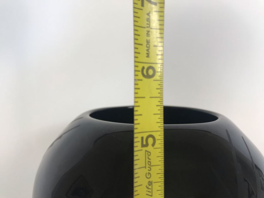 Signed Native American Black-On-Black Pottery Signature Illegible (Cedar Mesa Signature Pottery) 6W X 5H [Photo 7]