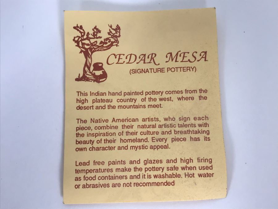 Signed Native American Black-On-Black Pottery Signature Illegible (Cedar Mesa Signature Pottery) 6W X 5H [Photo 5]