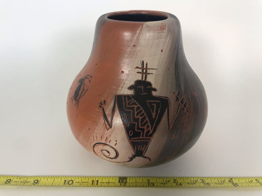 Signed Native American Pottery Signature Illegible From Cedar Mesa Pottery 6 X 9 [Photo 2]