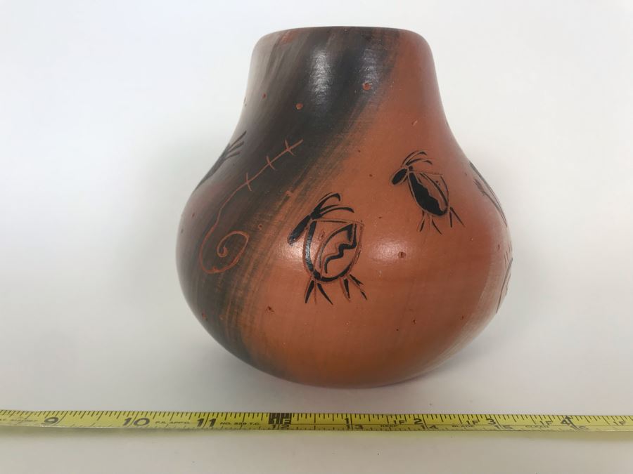 Signed Native American Pottery Signature Illegible From Cedar Mesa Pottery 6 X 9 [Photo 5]