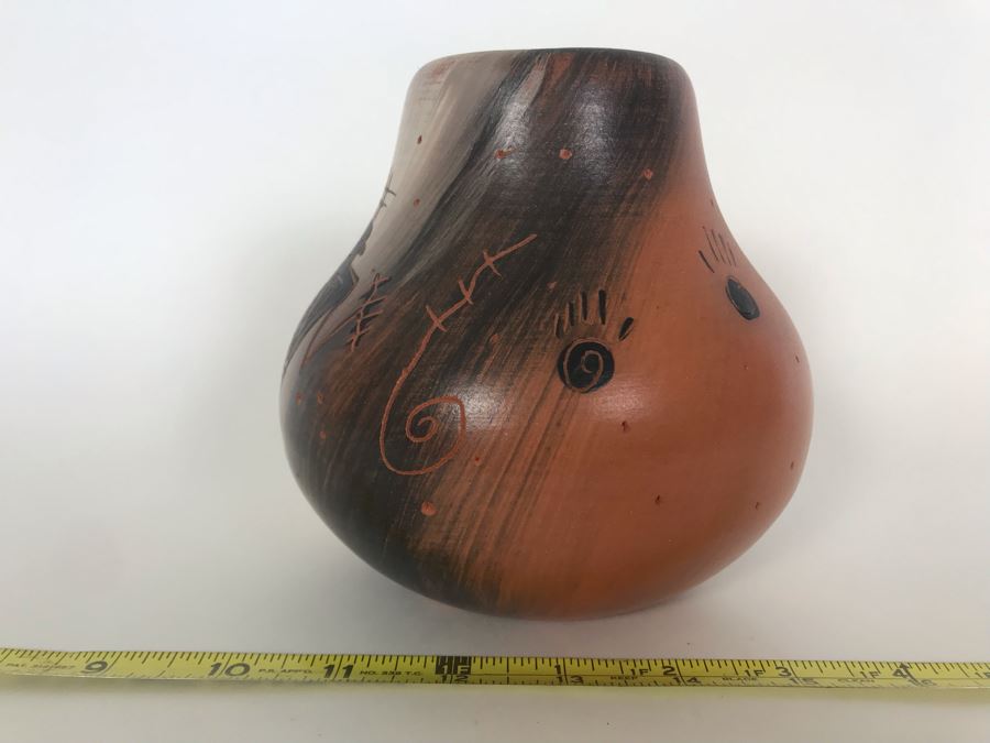 Signed Native American Pottery Signature Illegible From Cedar Mesa Pottery 6 X 9 [Photo 3]