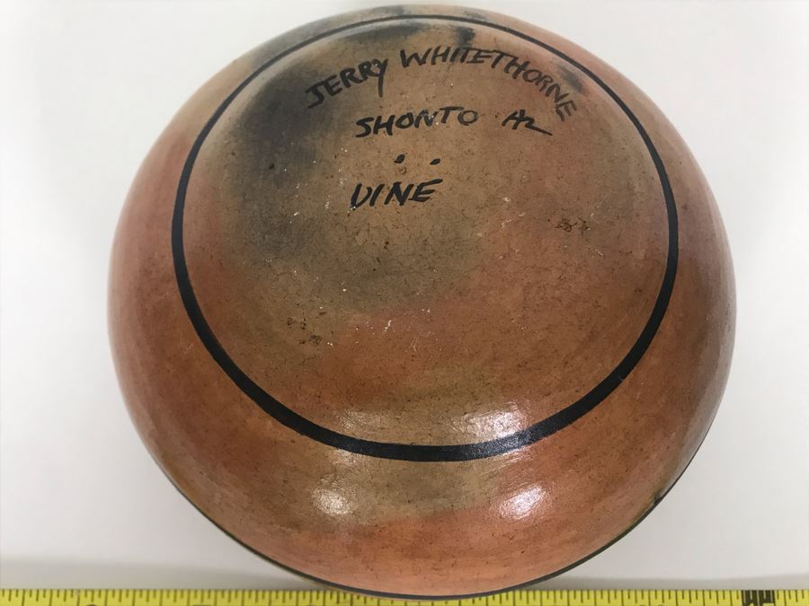 Jerry Whitethorne Native American Pottery Pot Shonto Az Vine Navajo 6 X 3 [Photo 6]