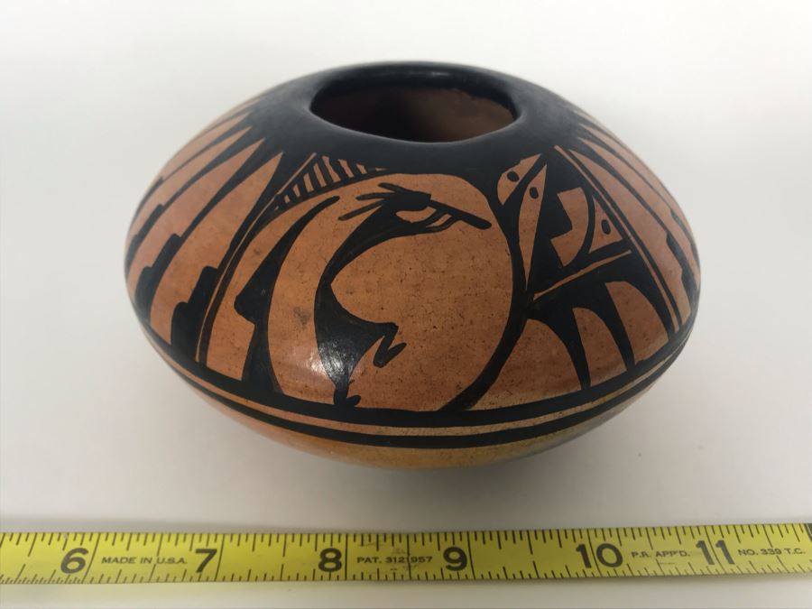 Jerry Whitethorne Native American Pottery Pot Shonto Az Vine Navajo 6 X 3 [Photo 2]