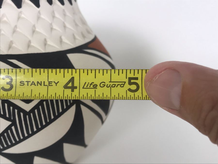 Signed Native American Pottery Acoma New Mexico By Pauline Abeita 5 X 5 [Photo 10]