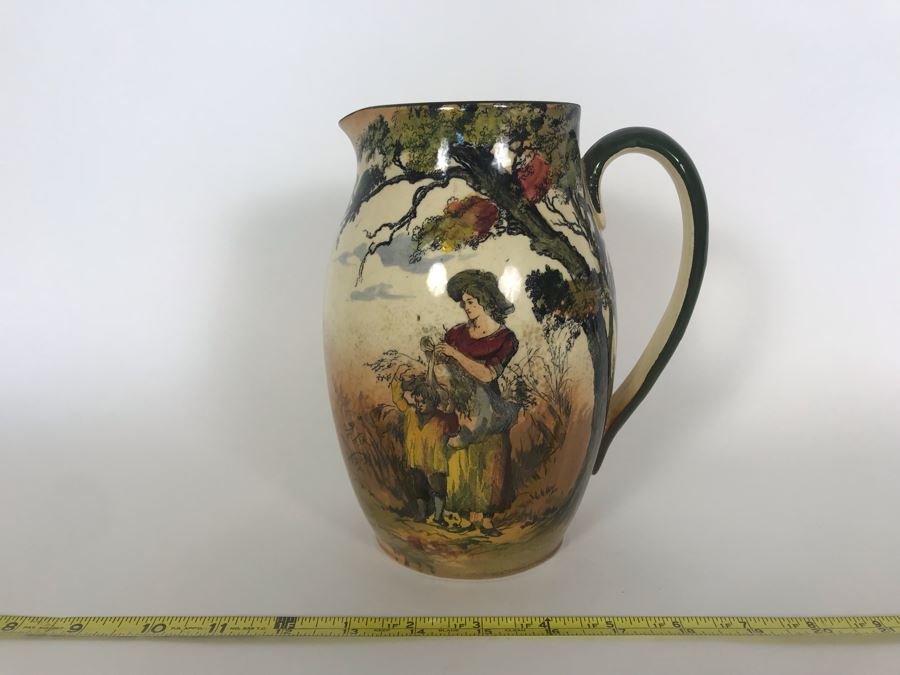 Royal Doulton Old English Scenes The Gleaners Pitcher 7W X 8H [Photo 2]