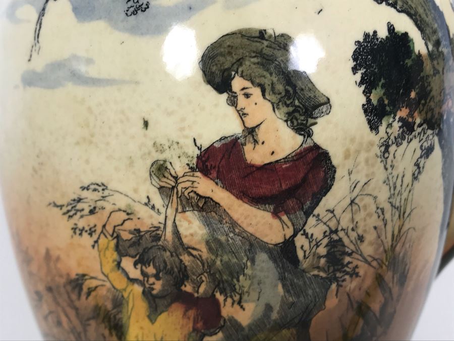 Royal Doulton Old English Scenes The Gleaners Pitcher 7W X 8H [Photo 5]