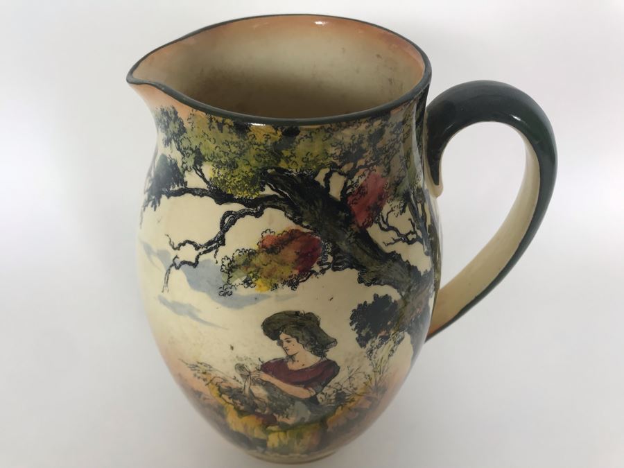 Royal Doulton Old English Scenes The Gleaners Pitcher 7W X 8H [Photo 3]