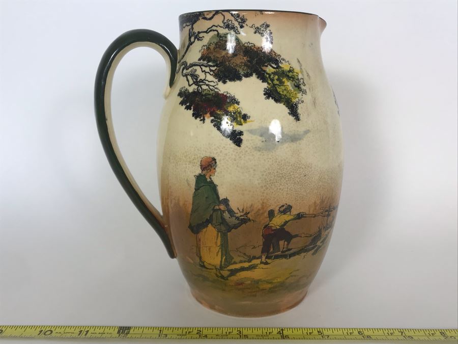 Royal Doulton Old English Scenes The Gleaners Pitcher 7W X 8H [Photo 8]