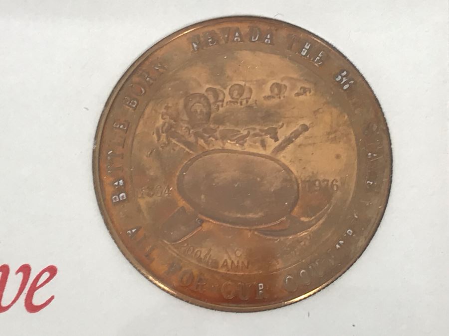 1971 United States Proof Set And Pair Of Official Commemoratie Medallions - Nevada American Revolution Bicentennial Commission [Photo 9]