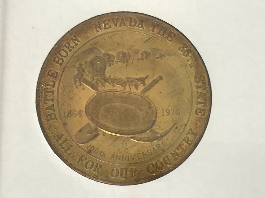 1971 United States Proof Set And Pair Of Official Commemoratie Medallions - Nevada American Revolution Bicentennial Commission [Photo 7]