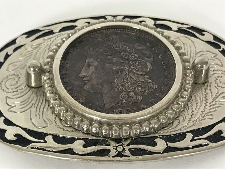 1921 Liberty Silver Dollar Belt Buckle [Photo 4]