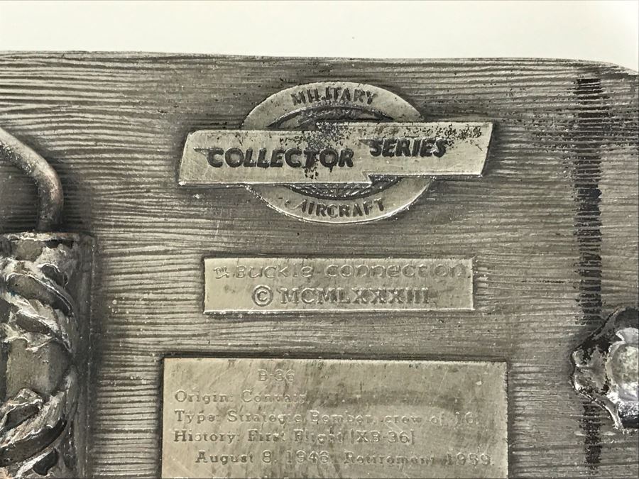 Strategic Air Command U.S. Air Force Collector Series Belt Buckle By Buckle Connection, B-36 Peacemaker Military Aircraft Collector Series Belt Buckle By Buckle Connection And USAF Retired Flight Badge [Photo 10]