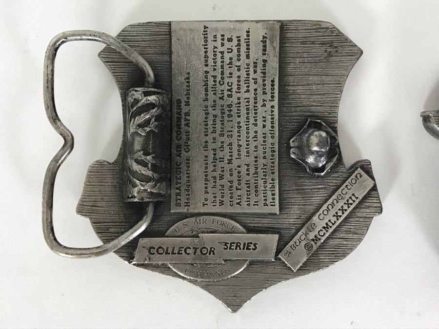 Strategic Air Command U.S. Air Force Collector Series Belt Buckle By Buckle Connection, B-36 Peacemaker Military Aircraft Collector Series Belt Buckle By Buckle Connection And USAF Retired Flight Badge [Photo 5]