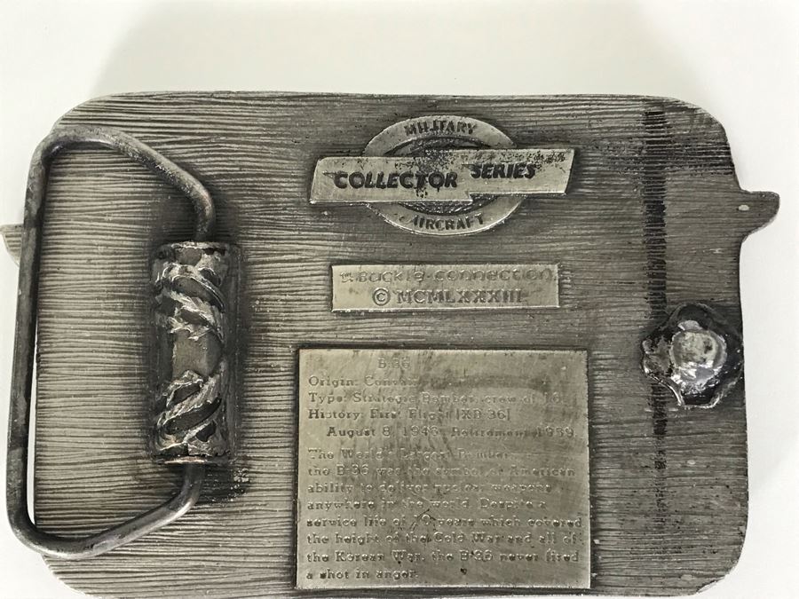 Strategic Air Command U.S. Air Force Collector Series Belt Buckle By Buckle Connection, B-36 Peacemaker Military Aircraft Collector Series Belt Buckle By Buckle Connection And USAF Retired Flight Badge [Photo 9]