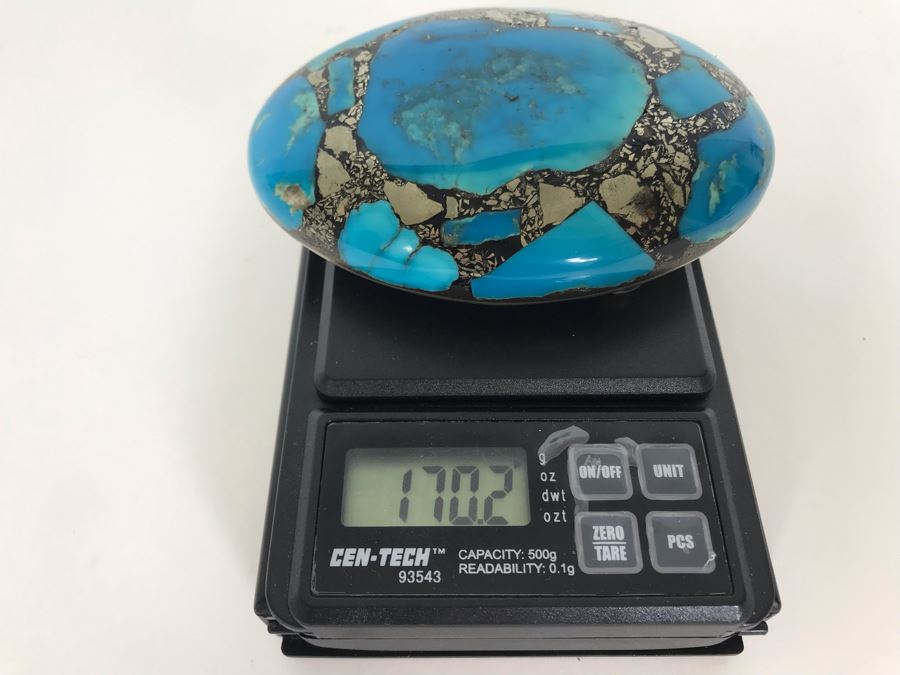 Large Signed Turquoise / Sterling Silver Belt Buckle Signed K (Believed To By Kay Johnson Navajo) 170g 3.5 X 2.5 [Photo 16]