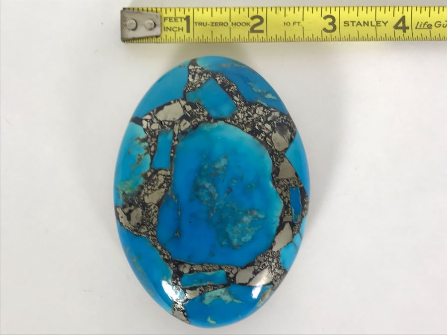 Large Signed Turquoise / Sterling Silver Belt Buckle Signed K (Believed To By Kay Johnson Navajo) 170g 3.5 X 2.5 [Photo 14]