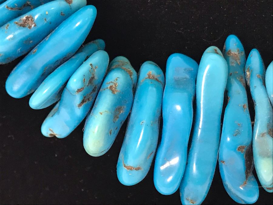 Large Turquoise Beaded Necklace 29L 236g [Photo 7]