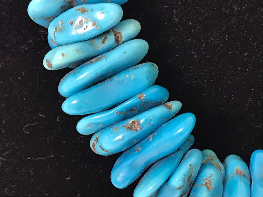 Large Turquoise Beaded Necklace 29L 236g [Photo 8]