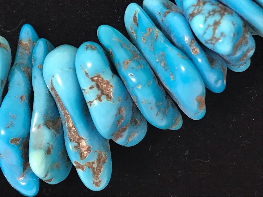 Large Turquoise Beaded Necklace 29L 236g [Photo 5]